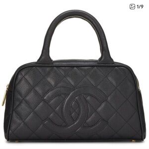 CHANEL QUILTED CAVIAR BOWLER